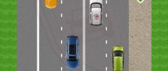 2 варианта обозначения обочины