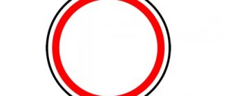 Truck sign in red circle