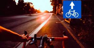 Знак полосы для велосипедистов